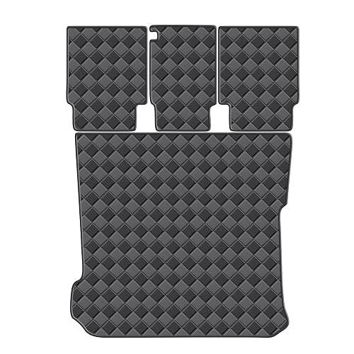 Cargo Mat & Backrest Mats for 2023-2026 Mercedes-Benz EQS SUV 5 Seat Accessories, All Weather Waterproof Rear Cargo Liner Rear Trunk Liner Back Seat Cover Protector
