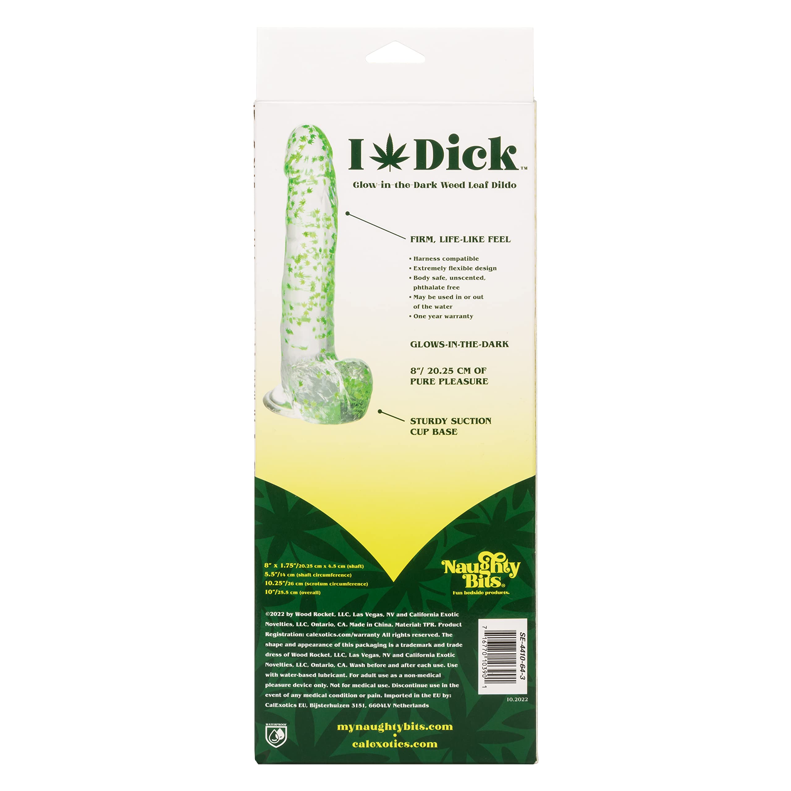 weed sex toys Amazon.com: CalExotics Naughty Bits I Leaf Dick Glow-in-The-Dark Grass Leaf  Dildo main image 0