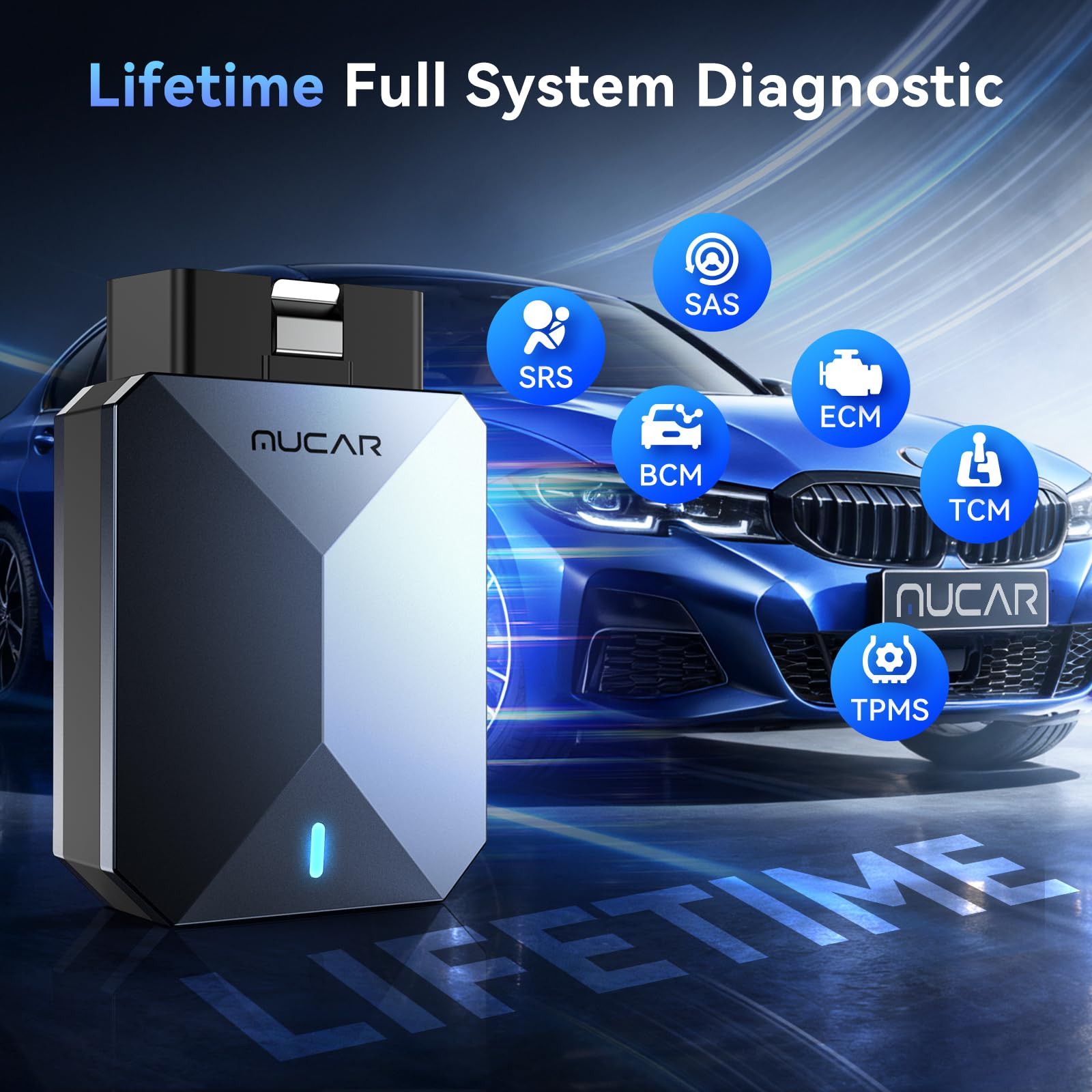 MUCAR BT200 MAX AI OBD2-Scanner, CANFD-Komplettdiagnosegerät mit 15 Resets, lebenslangen kostenlosen Updates und bidirektionaler Steuerung