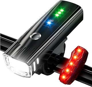 IPSXP luz Bicicleta luz Delantera Bicicleta Recargable USB C Luces Delantera y Trasera LED Impermeable IPX5 Inducción, 4 + 5 Modos, para Ciclismo de Montaña y Carretera