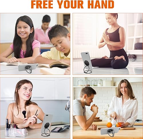 Miniatura 2 de cobee Soporte de anillo para teléfono celular, soporte de dedo, rotación de 360, agarre trasero de metal, soporte plegable para teléfono celular,