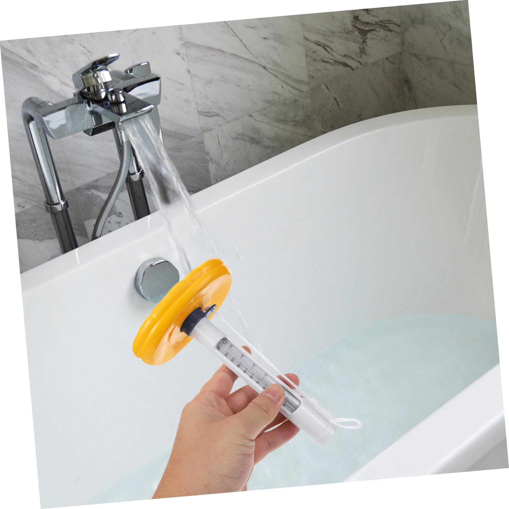 Toddmomy 3 Pezzi Termometro Per Acqua Galleggiante Piscina Termometro Dell'acqua Del Bagno Plastica