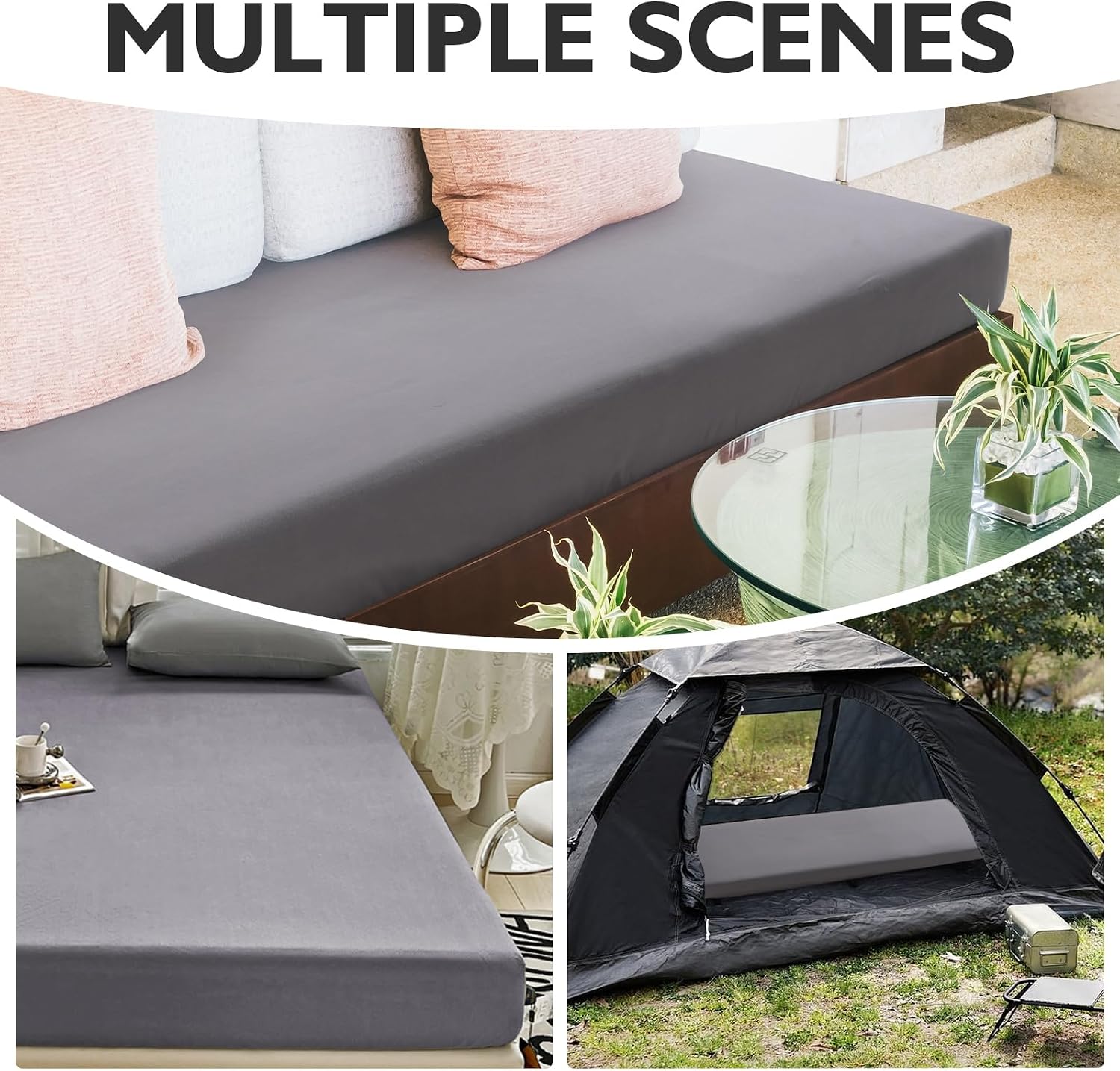 Cot Sheets 31" x 75", 2 Pack Cot Size Sheet Fitted for Narrow Twin Mattress/RVs Bunk/Guest Beds/Army Cots/Trifold Mattress/Travel Size Mattress, Ultra Soft & Breathable Camper RV Bunk Bed Sheets, Gray