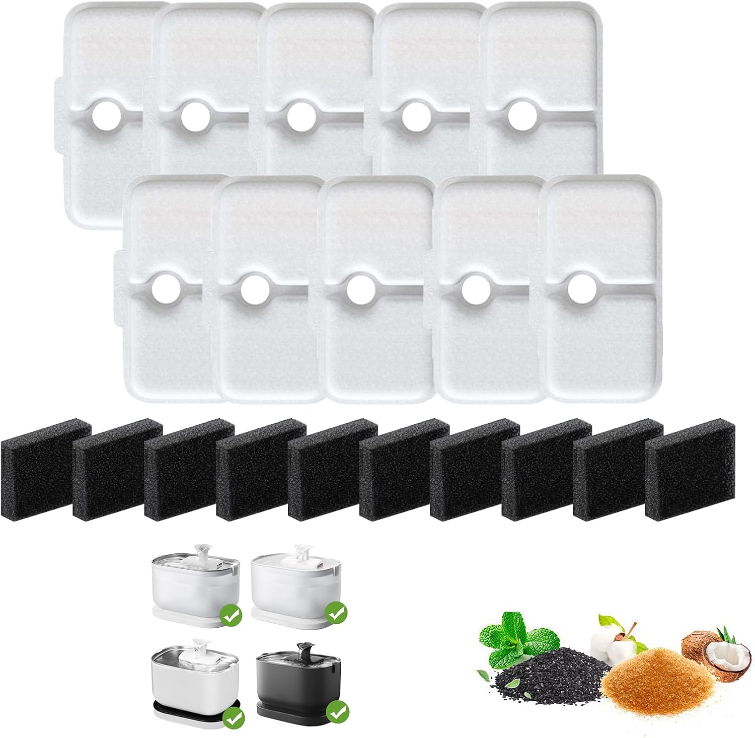32 Filtros para Fuente de Agua para Gatos Compatible con PETLIBRO
