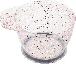 Professional Hair Dyeing Bowl with Glitter Crystal Plastic Hair Color Mixing Bowl for Salon Use and Dyeing