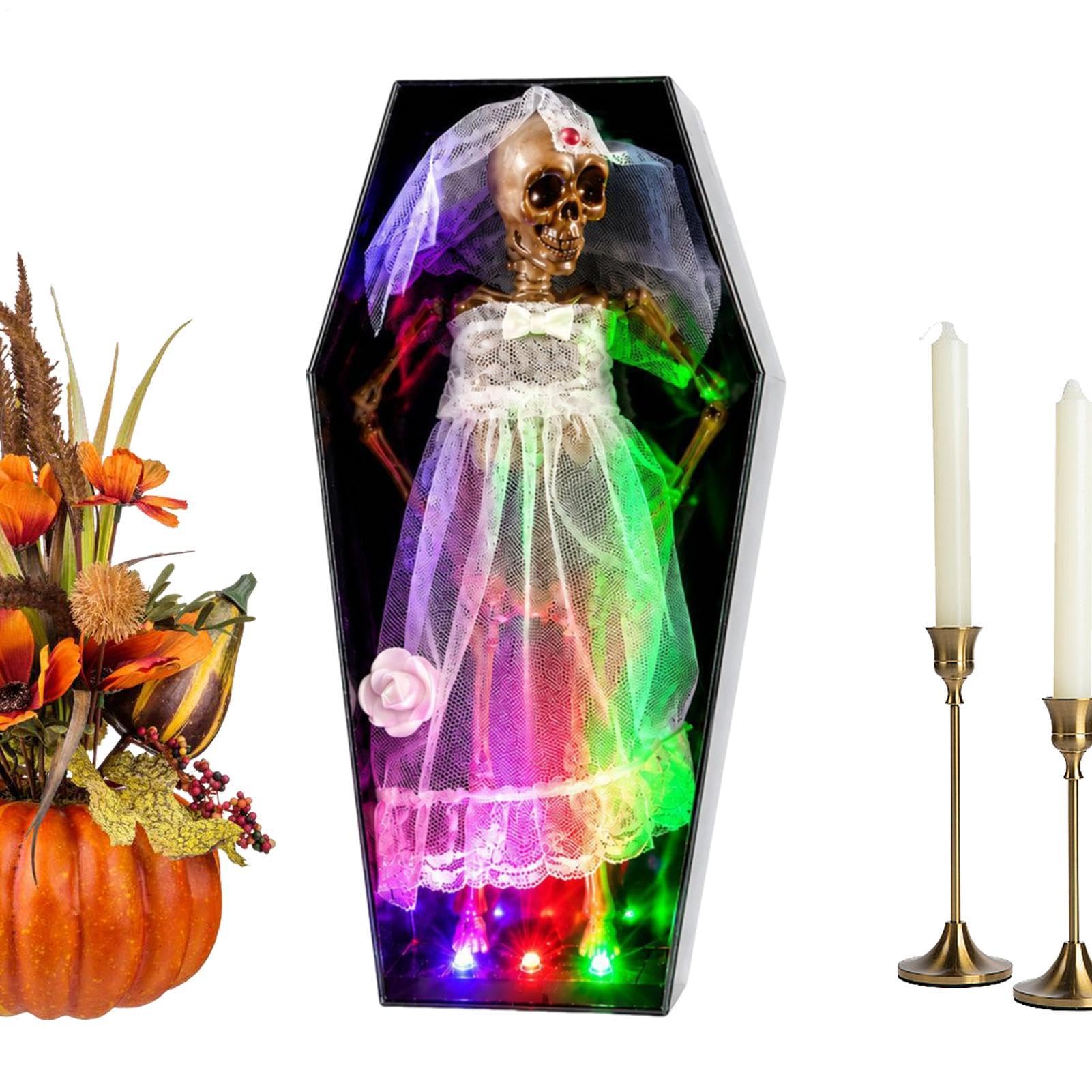 Ataúd de esqueleto animado de Halloween Colección horripilante que se