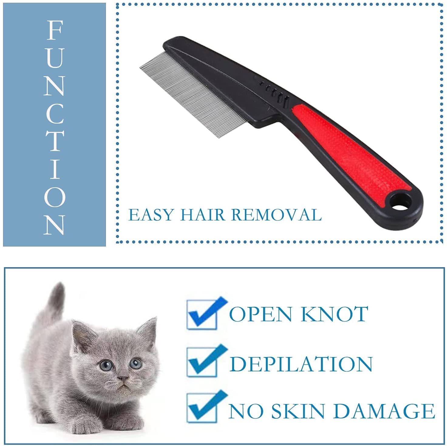 Peigne à Puces De Chien De Chat, Peigne à Puces Pour Enlever Les Cheveux Longs, Le Chien Et Le Chat, Les Petits Et Les Petits Chiens Et Les Puces De Chat