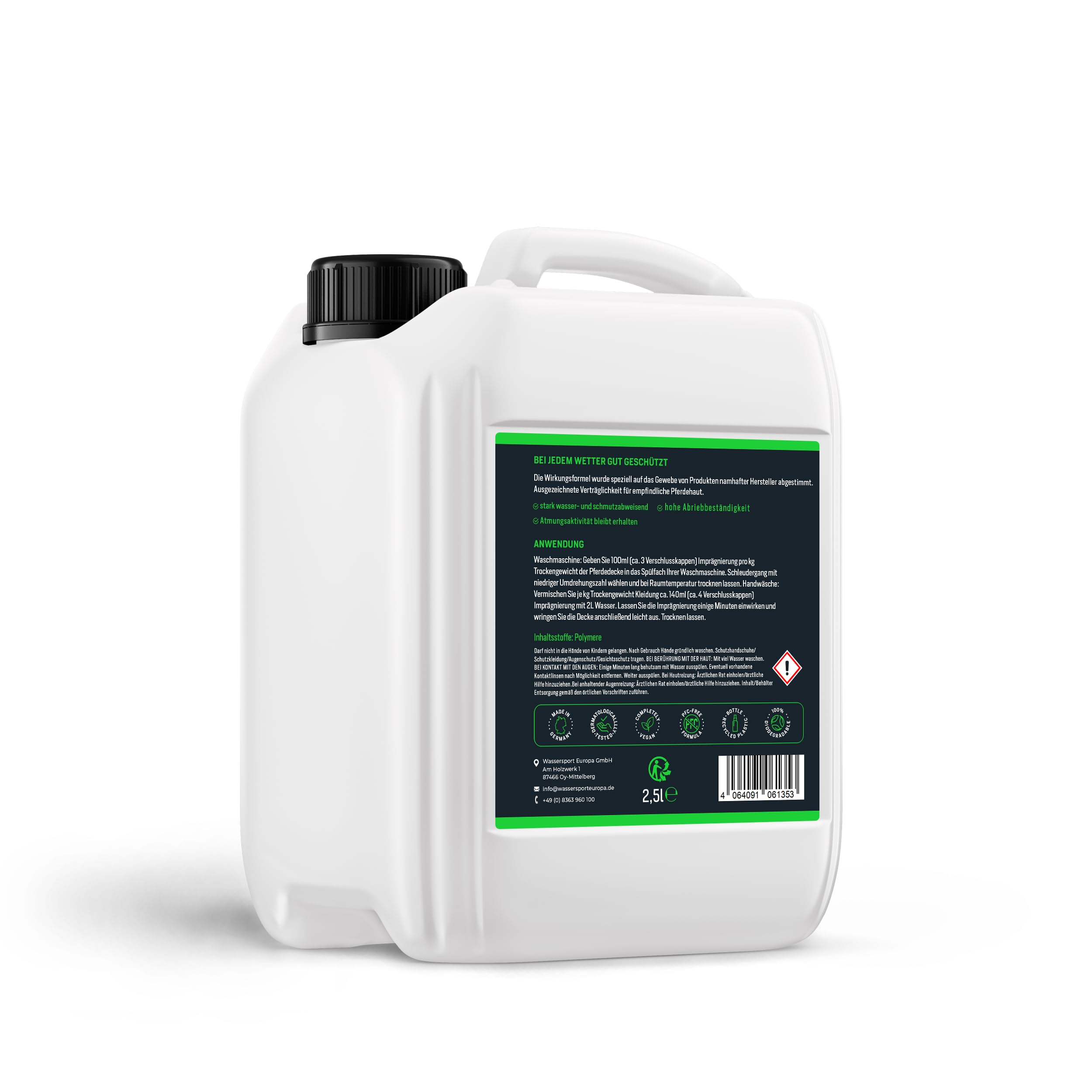 SkinStar Pferdedecken-Waschmittel ohne Duftstoffe + Wash-In Imprägnierung Doppelpack je 2,5L