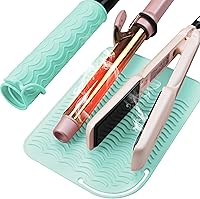 Vista 13 de Heysam Alfombrilla de silicona resistente al calor para herramientas para el cabello, almohadilla térmica, cubierta de alfombra de viaje para Rubor