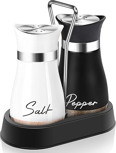 Miniatura 8 de Juego de saleros y pimenteros negros con soporte, accesorios de cocina de 4 onzas y decoración para restaurante, boda, regalos de inauguración