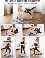 Vista 2 de Tabla de pilates plegable para entrenamiento en casa, máquina reformadora de pilates portátil para mujeres, juego de reformador de pilates