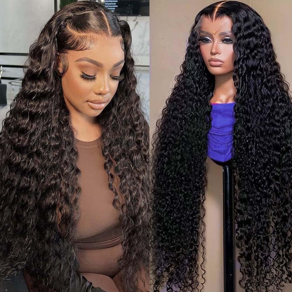 13x6 Deep Wave Lace Front Wig Human Hair 200 Density Pre Plucked Glueless 13x6 Deep Wave Lace Front Wigs Human Hair 200 Density 13x6  main image 4