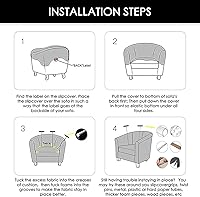 Vista 7 de NILUOH Funda para silla de club, funda elástica para sillón, protector de muebles para sala de estar (04)