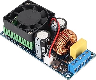 IRS2092S Power Amplifier Board, HiFi Power Amp Board Class D Professional 500W with Cooling Fan for DIY Sound System