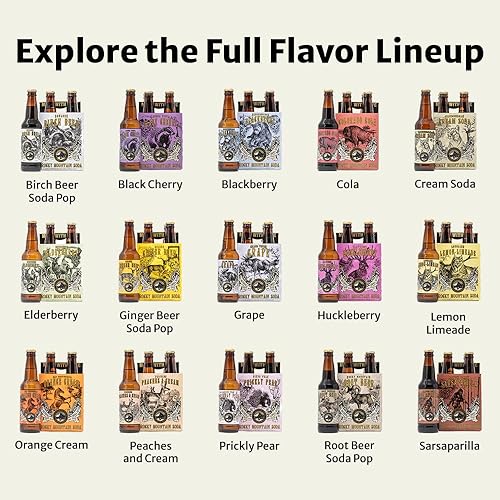 Miniatura 9 de Rocky Mountain Soda, paquete de 12 botellas de 12 onzas líquidas, refresco artesanal de lotes pequeños, sin gluten, vegano, azúcar de caña orgánica,