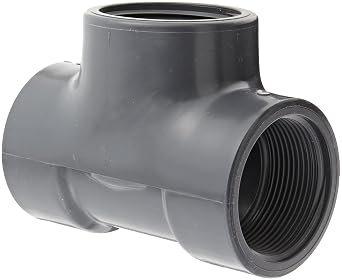 Spears 805 Series PVC Pipe Fitting, Tee, Schedule 80, 2" NPT Female