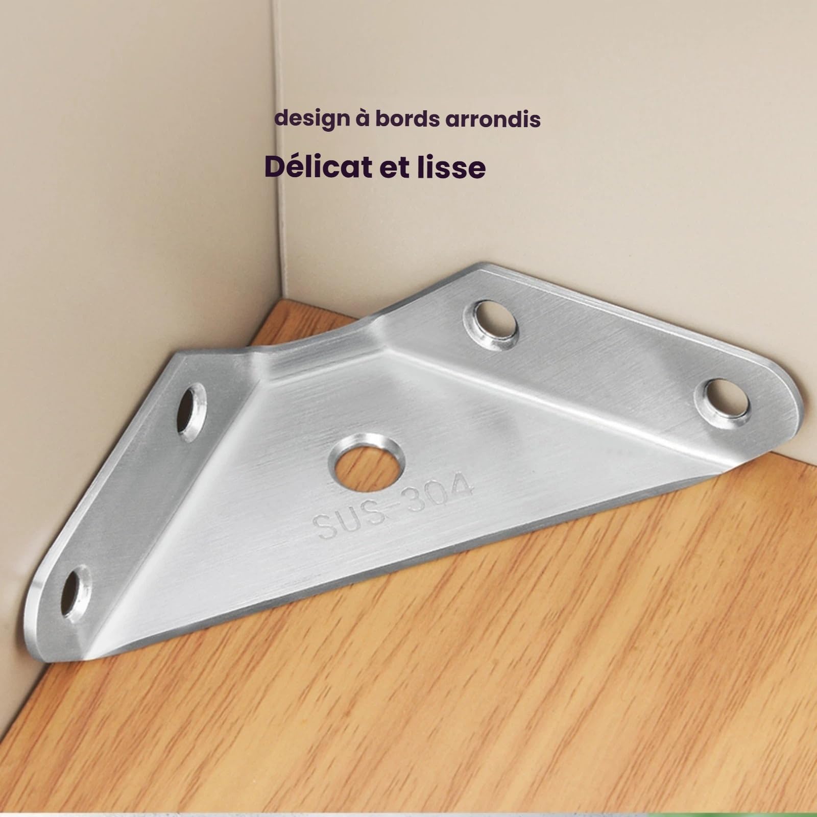 Équerres D’assemblage D’angle En Métal Supports Triangulaires En Acier Inoxydable Pour Meubles Renforts De Coins Pour Étagères Armoires Tables Et Projets DIY(12 pack)