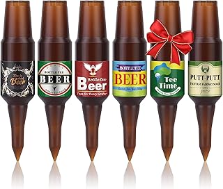 Golf Tees, 6Pack Beer Bottle Golf Tees, Durability and Recyclable Plastic Golf Tee, Funny Golf Gifts for Men, Women, Father, Ultimate Golfer, Premium Golf Tees for Golf Driver Accessories