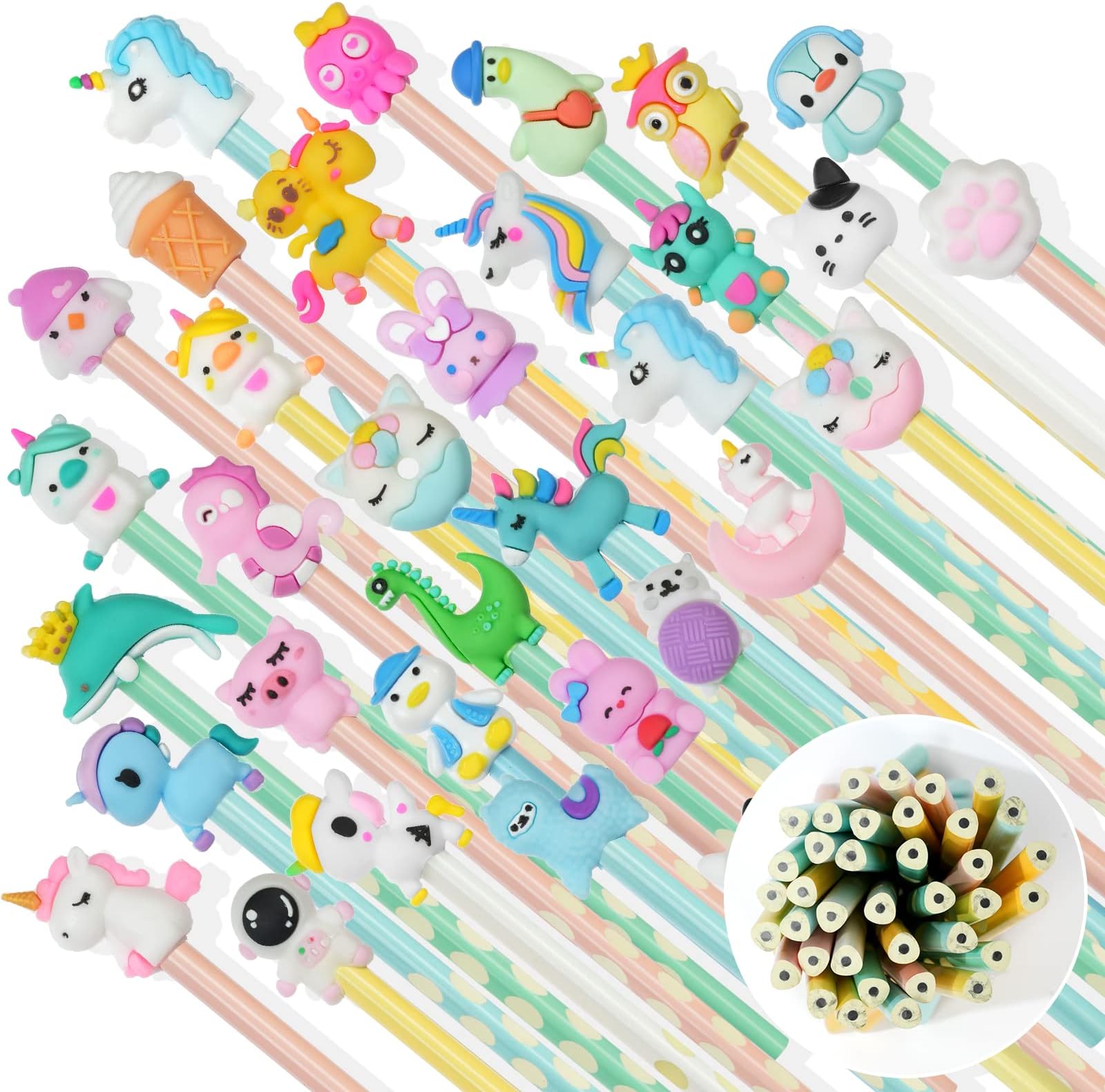 Penne Gel Animali - 30 Pezzi Colorati Per Bambini E Materiale Scolastico - Foto 4