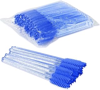 Annhua Disposable Mascara Wands Eyelash Extension Brush 100 Pack, Eyelash Brush Mascara Brushes Makeup Eyelash Applicator - Blue