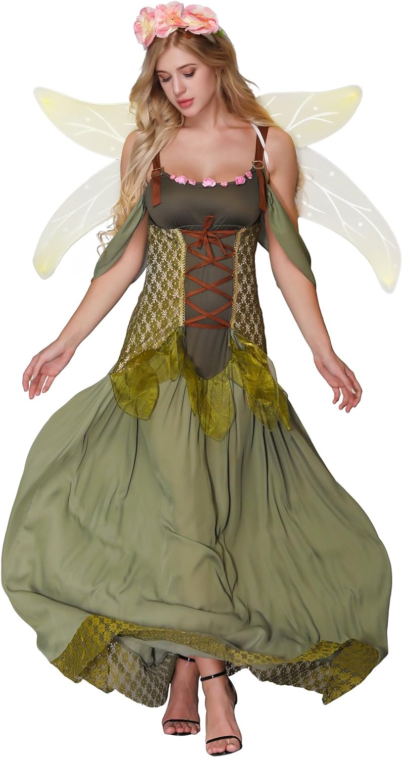 Forest Elf Costume - Sexy Adult Halloween Fairy Tale Woodland Costume for Women