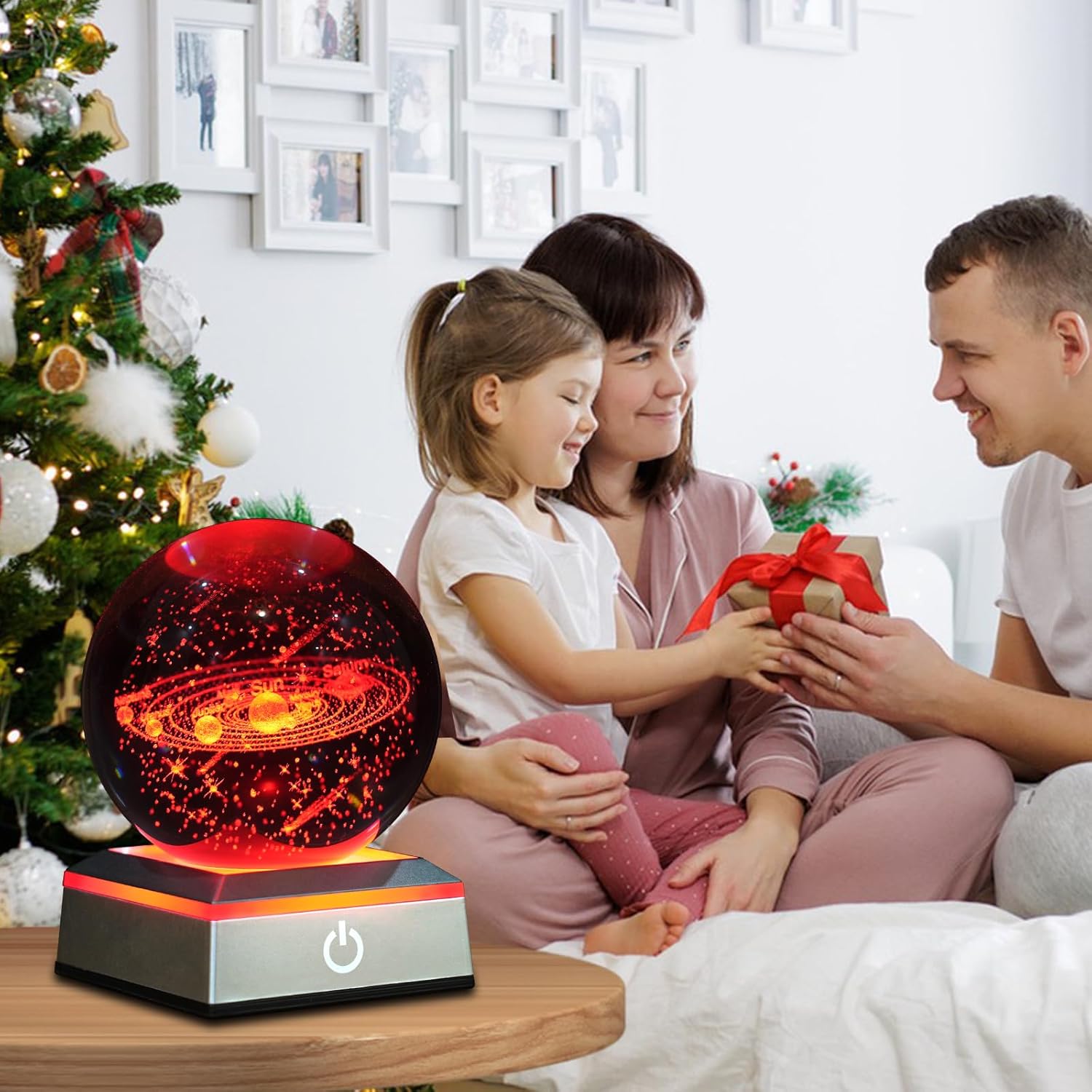 3D Solar System Crystal Ball Night Light 3.15 inch Glass Ball Table Lamp with Color Changing Touch Base Decor Ideal Space AstronomyGifts for Friends Kids Christmas Birthday - Image 6