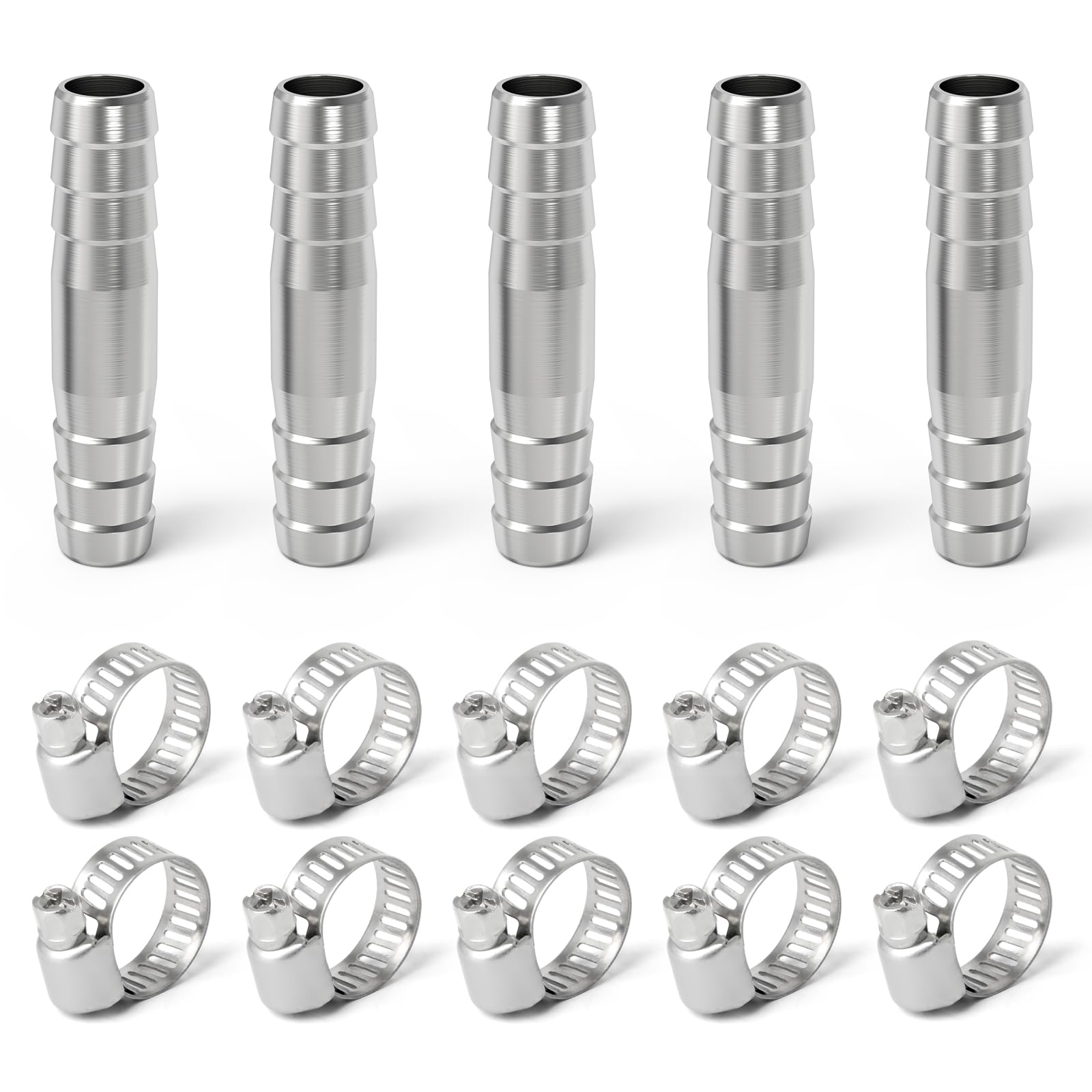 10 piezas de acero inoxidable 304 8 mm OD Barb a 1/2 "BSP barb de manguera macho, el agua de compresión de accesorios, industrial — view 11