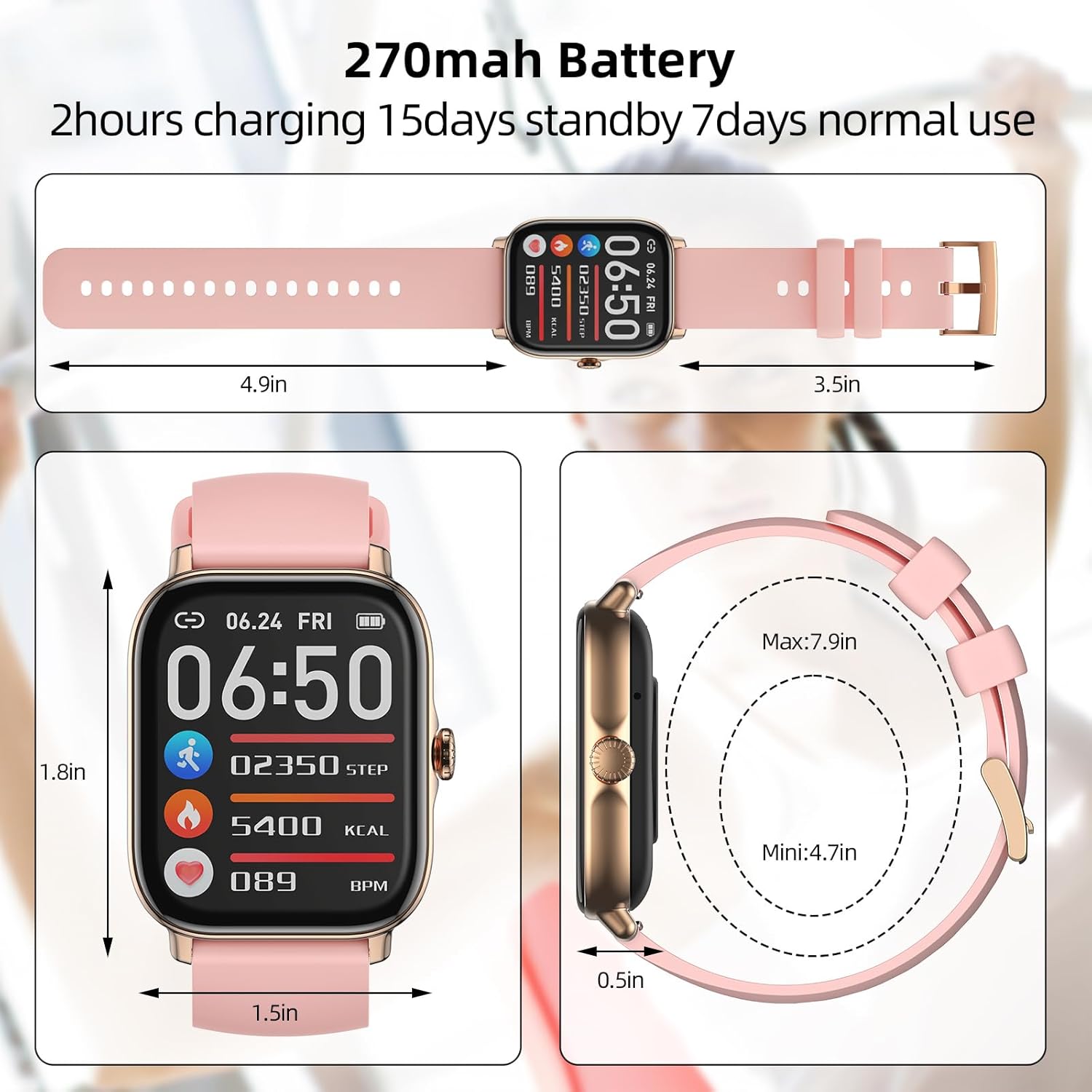 Horsdo Smartwatch, Orologio Fitness Uomo Donna 1.85 Smart Watch con Contapassi/Cronometro/Cardiofrequenzimetro/SpO2, 21 Sportivo, Notifiche Messaggi, Impermeabil IP68 Fitness Tracker per Android iOS Horsdo Smartwatch, Orologio Fitness Uomo Donna 1.85 Smart Watch con Contapassi/Cronometro/Cardiofrequenzimetro/SpO2, 21 Sportivo, Notifiche Messaggi, Impermeabil IP68 Fitness Tracker per Android iOS