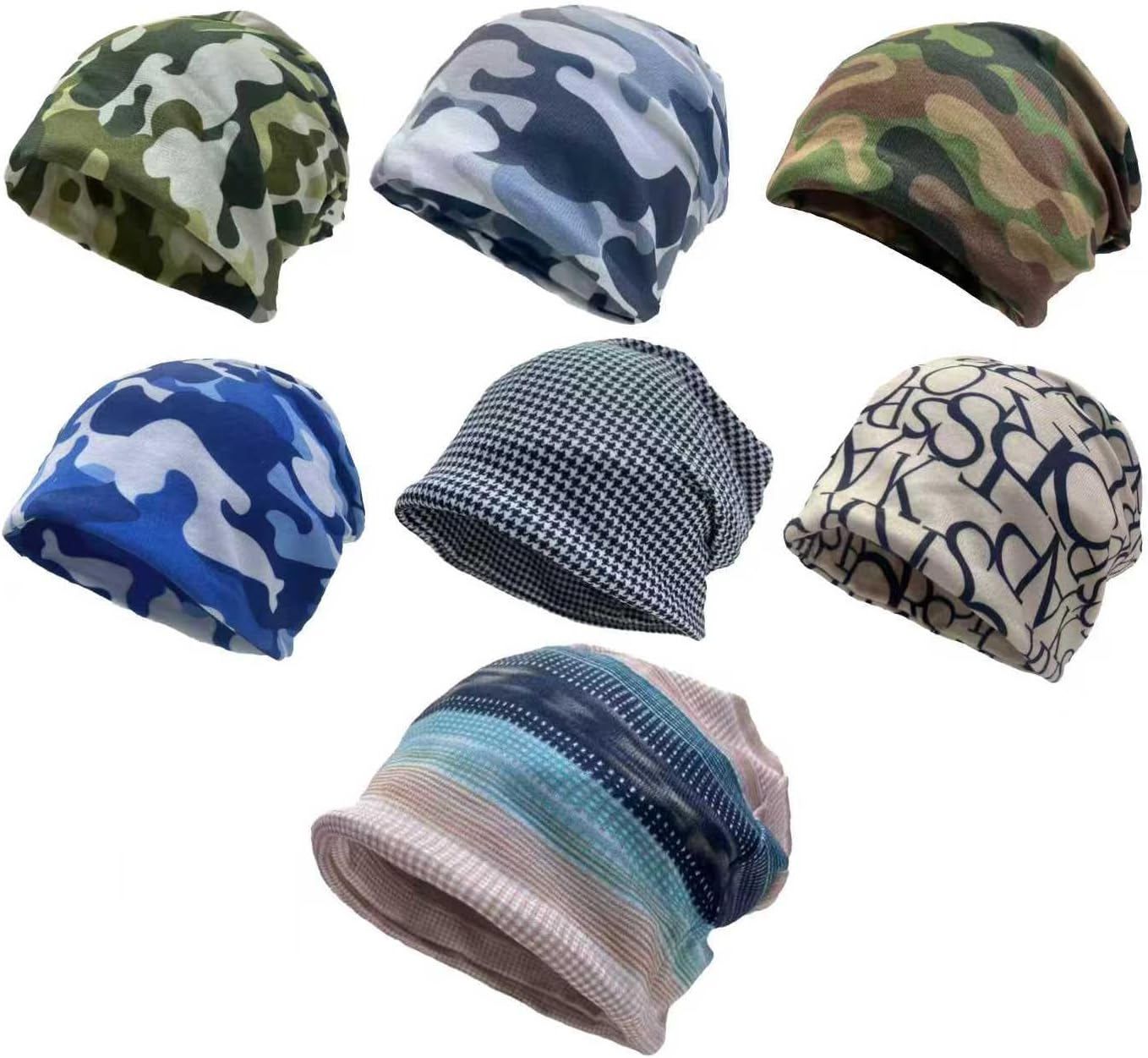 Slouchy Beanie Hat, Breathable Quick Dry Sleep Cap, Thin Skullies Beanies Soft Running Bonnet for Men Women image 5