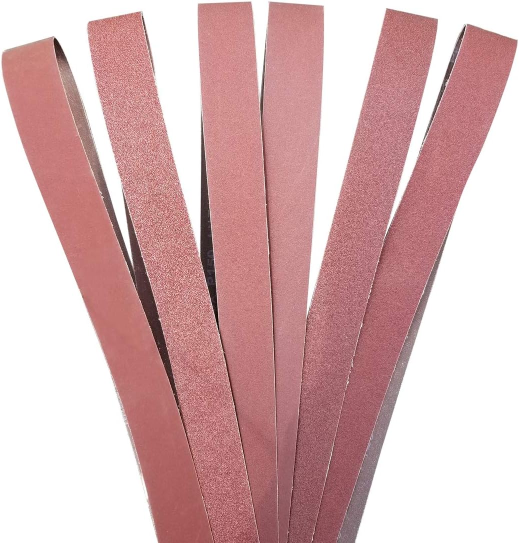 Sackorange 12 PCS 2 inch x 72 inch Abrasive Sanding Belts - 60 80 120 150 240 400 Grit Aluminum Oxide Sanding Belts For Belt sander(2x72in)