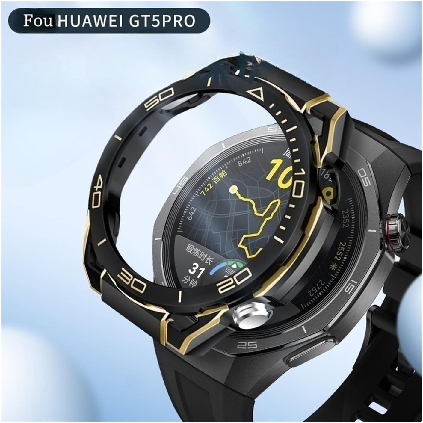 PC Hollow Watch Case, for Huawei Watch GT4 GT5 GT5 Pro 46mm Protective Case