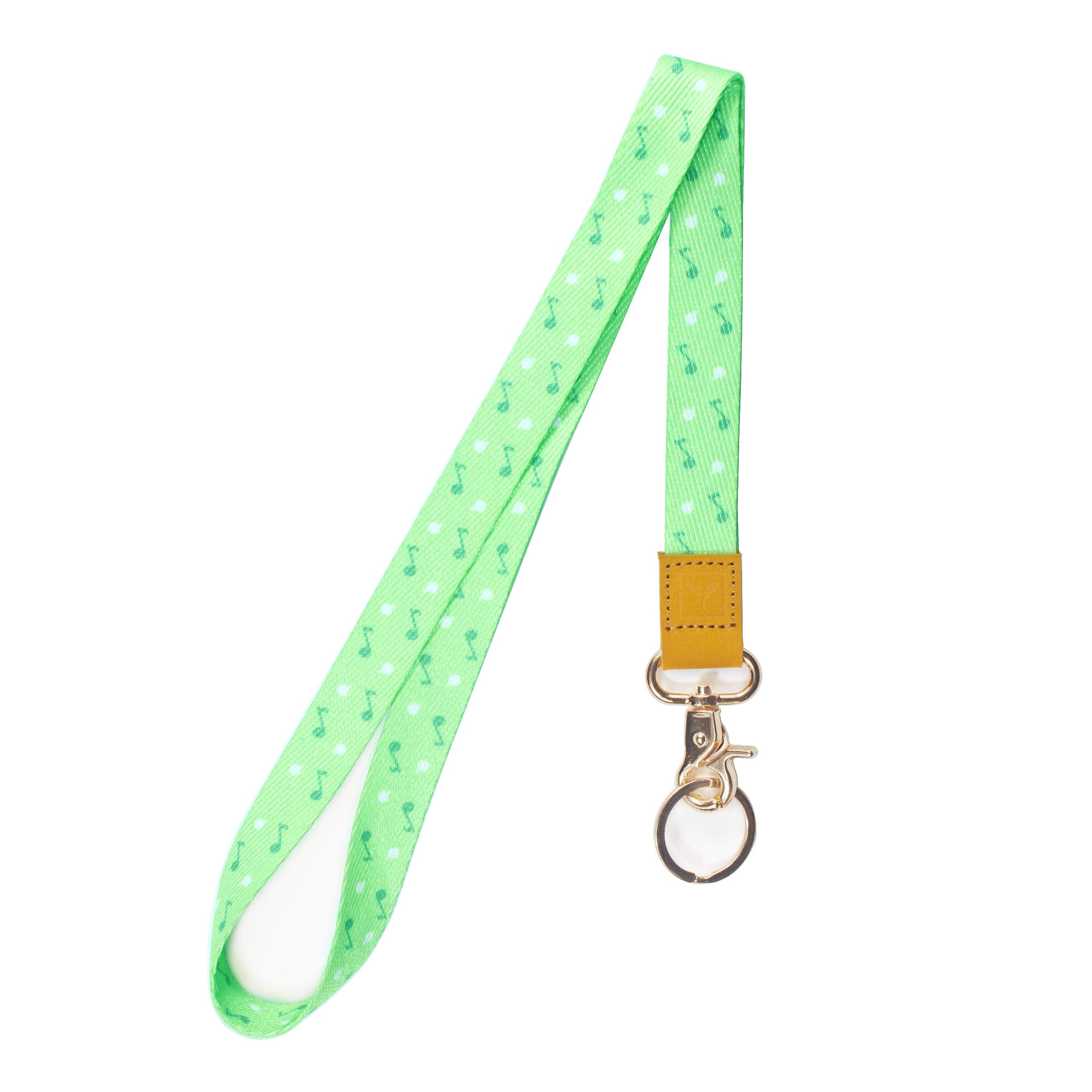 YOYOGO Lanyard for Keys, Cool Neck Strap Key Chain Holder Lanyards for ID Badges (Green Note)
