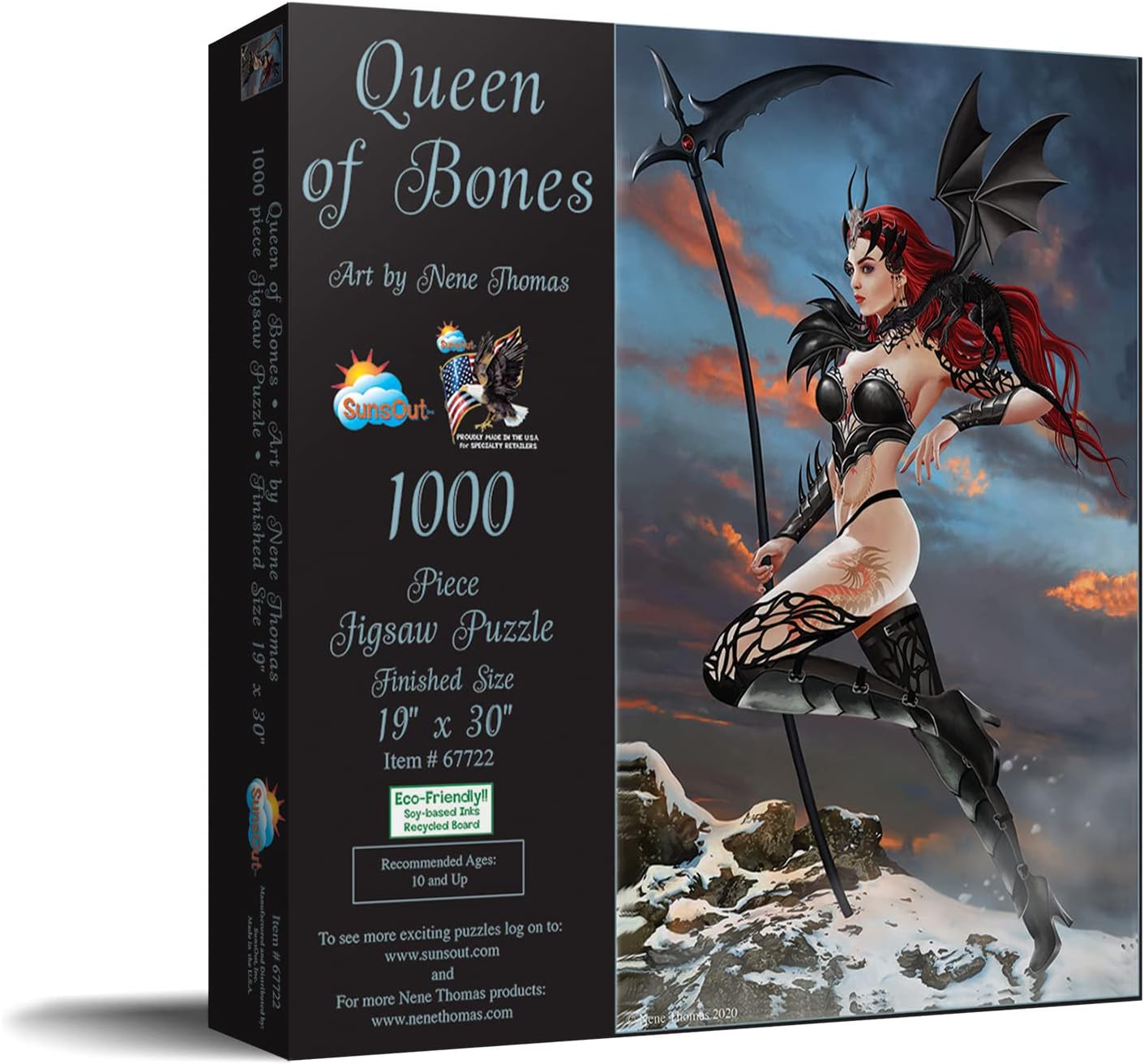 SUNSOUT INC - Queen of Bones - 1000 pc Jigsaw Puzzle by Artist: Nene Thomas - Finished Size 19" x 30" - MPN# 67722