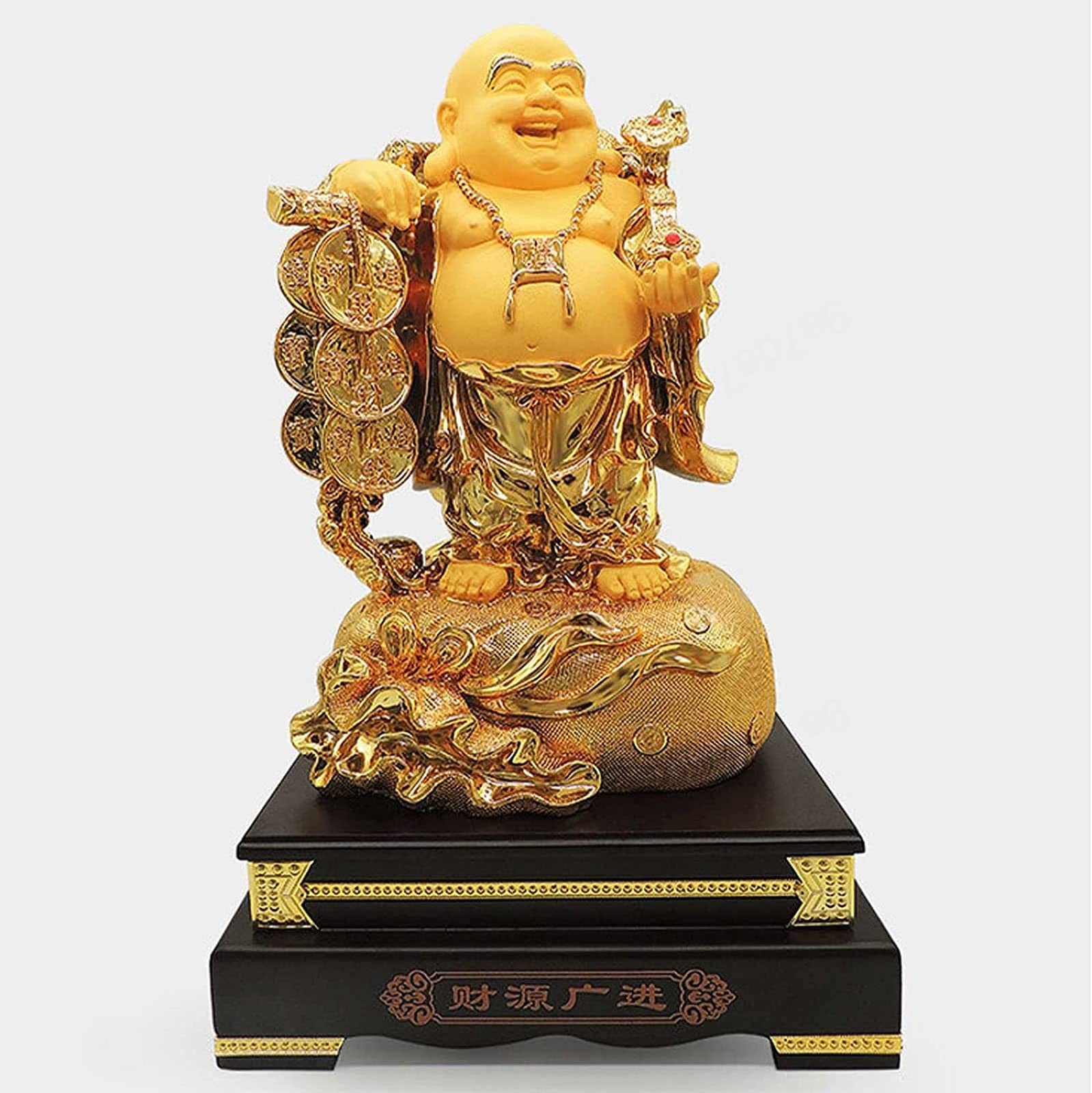 Boeddha beeld Keramische grote buik Lachende Boeddha Maitreya Boeddha Ornament Huishoudelijke verankering van de hele hal Boeddha Inwijdingsfeest