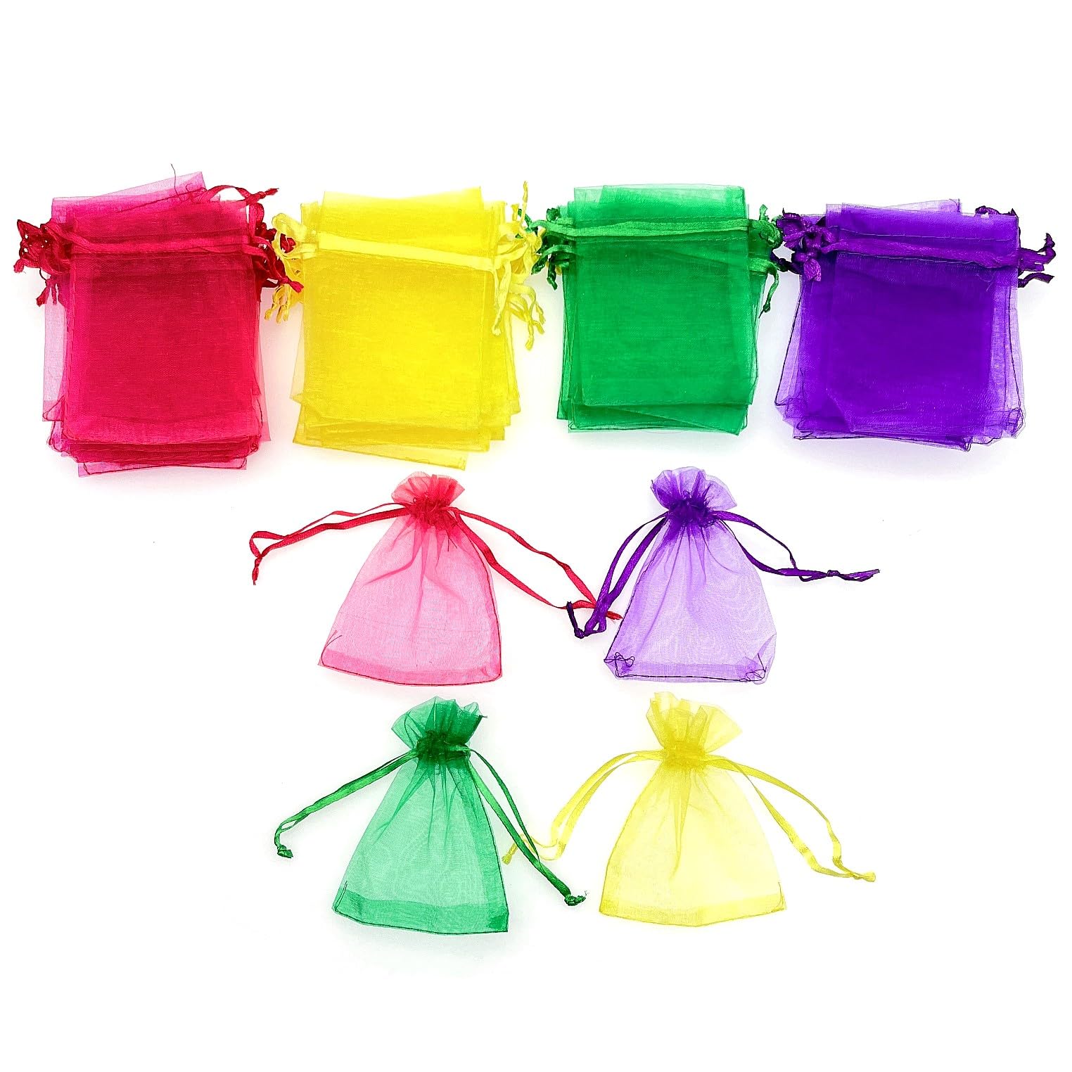 30 Sachets En Organza Avec Papillon Doré | Taille 10x12 Cm, Cordon De Serrage | Pour Bijoux, Cadeaux, Mariage, Bonbons