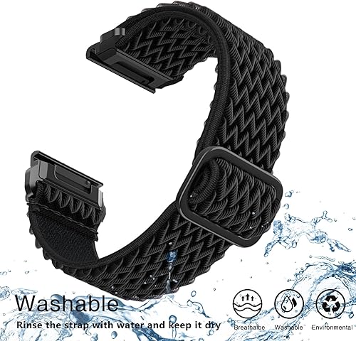 Miniatura 9 de Abanen Banda elástica de ajuste rápido mejorada de 0.866 pulgadas para Garmin Fenix 8 de 1.772 pulgadasInstinct 3 de 1.772 pulgadasFenix 765, correa