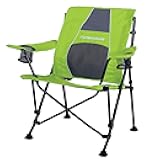 Camping Chair Guru Heavy Duty Camping Chairs with Lumbar Support - Backpack Folding Camp Chair - Lime Green