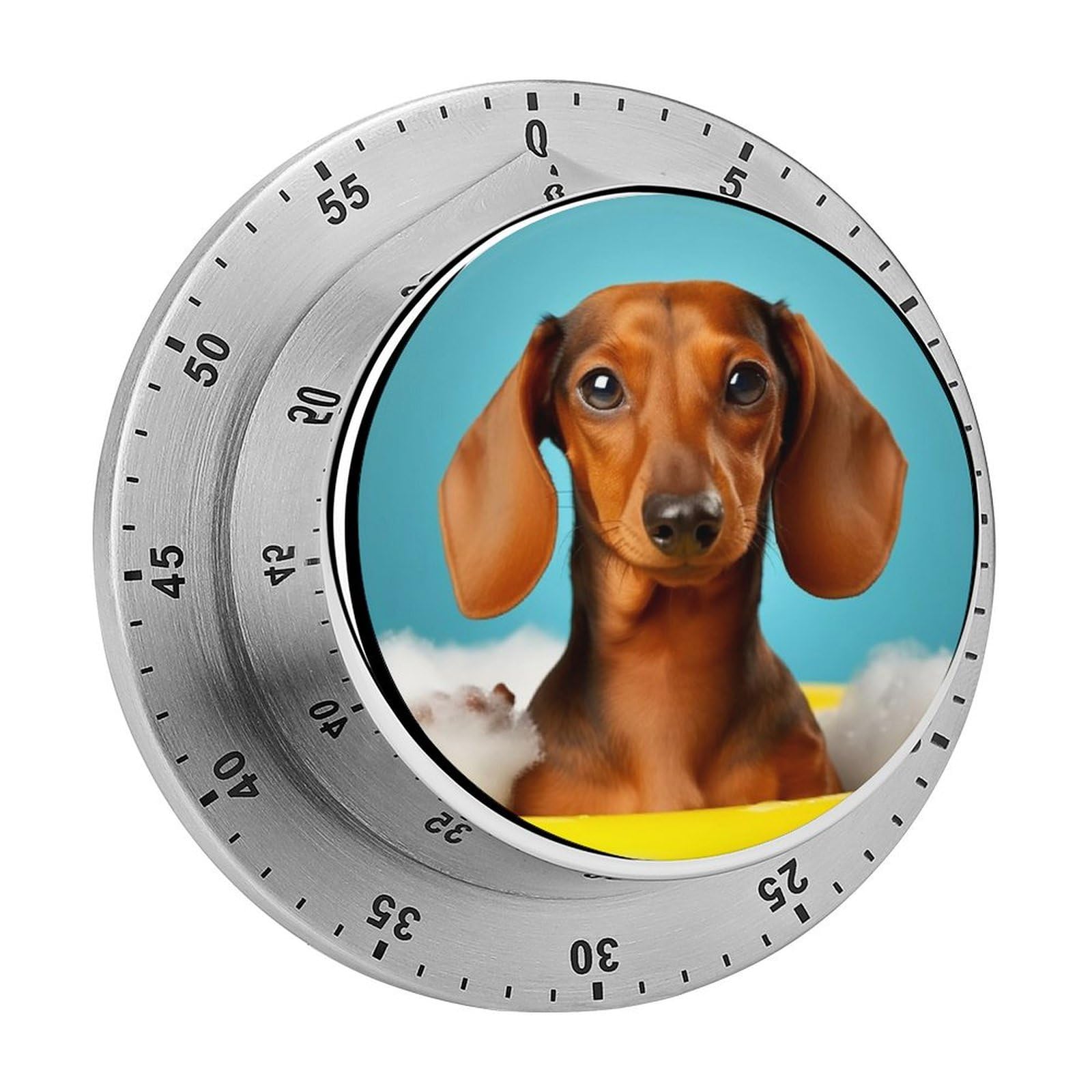Dachshund Dog Kitchen Timer for Cooking Chef Cooking Magnetic Timer Loud Alarm Mechanical Desk Stainless Countdown Reminder