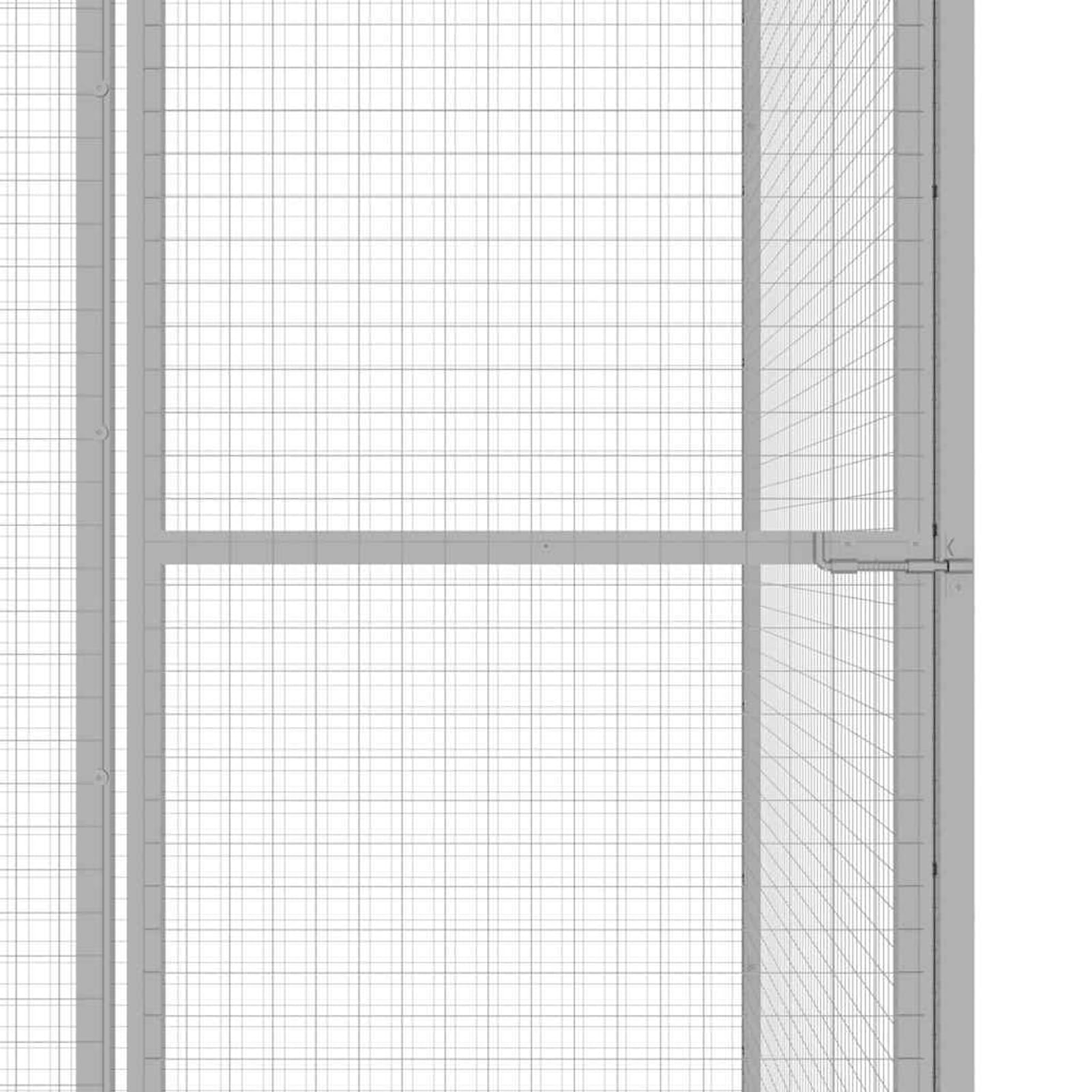 Tidyard Jaula para Gatos Segura y Cómoda - Exterior, Acero Galvanizado, 1.5x1.5x1.5m, para Mascotas Modelo YFXLRZJ-146356ES