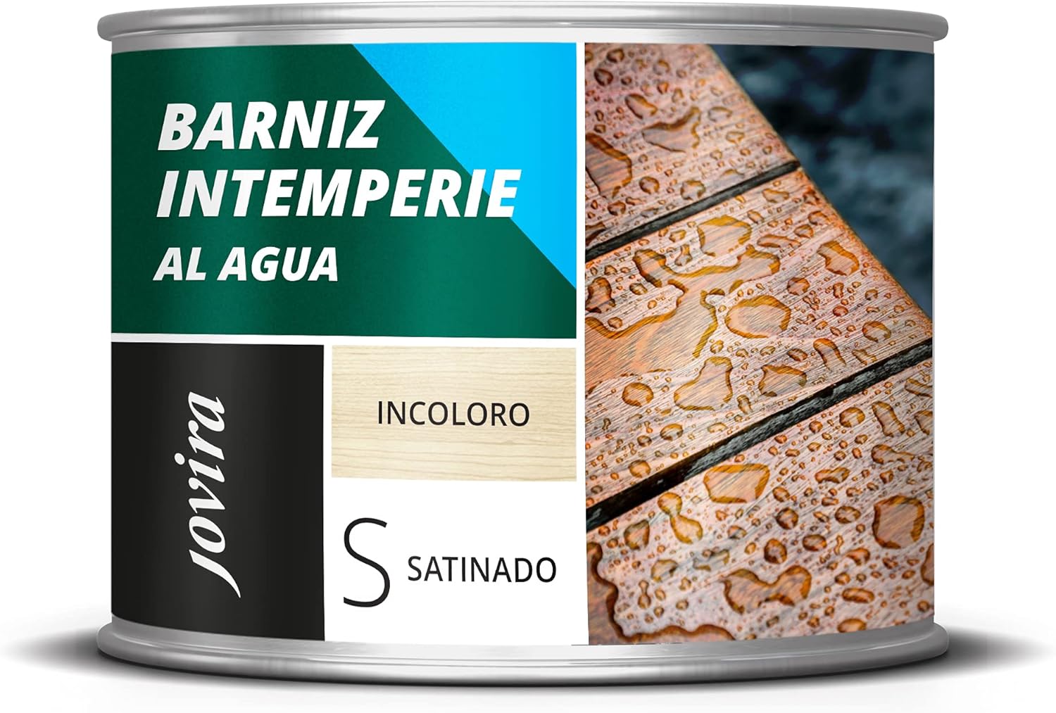 JOVIRA PINTURAS Water Interior Varnish, for Outdoor Wood Care and Decoration. (375 milliliters, Satin) H-27