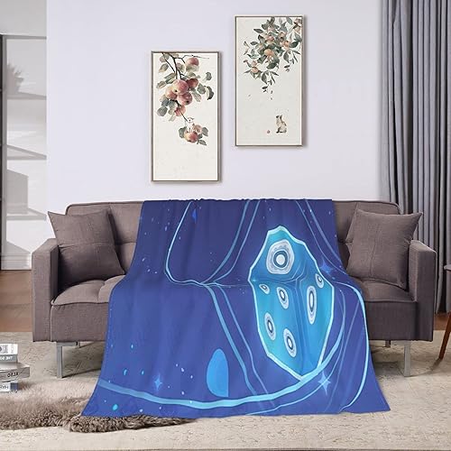 Miniatura 7 de Genshin Game Impact Yelan - Manta suave de franela de microfibra de forro polar, para sofá, sala de estar, dormitorio, cálida y ligera para niños y