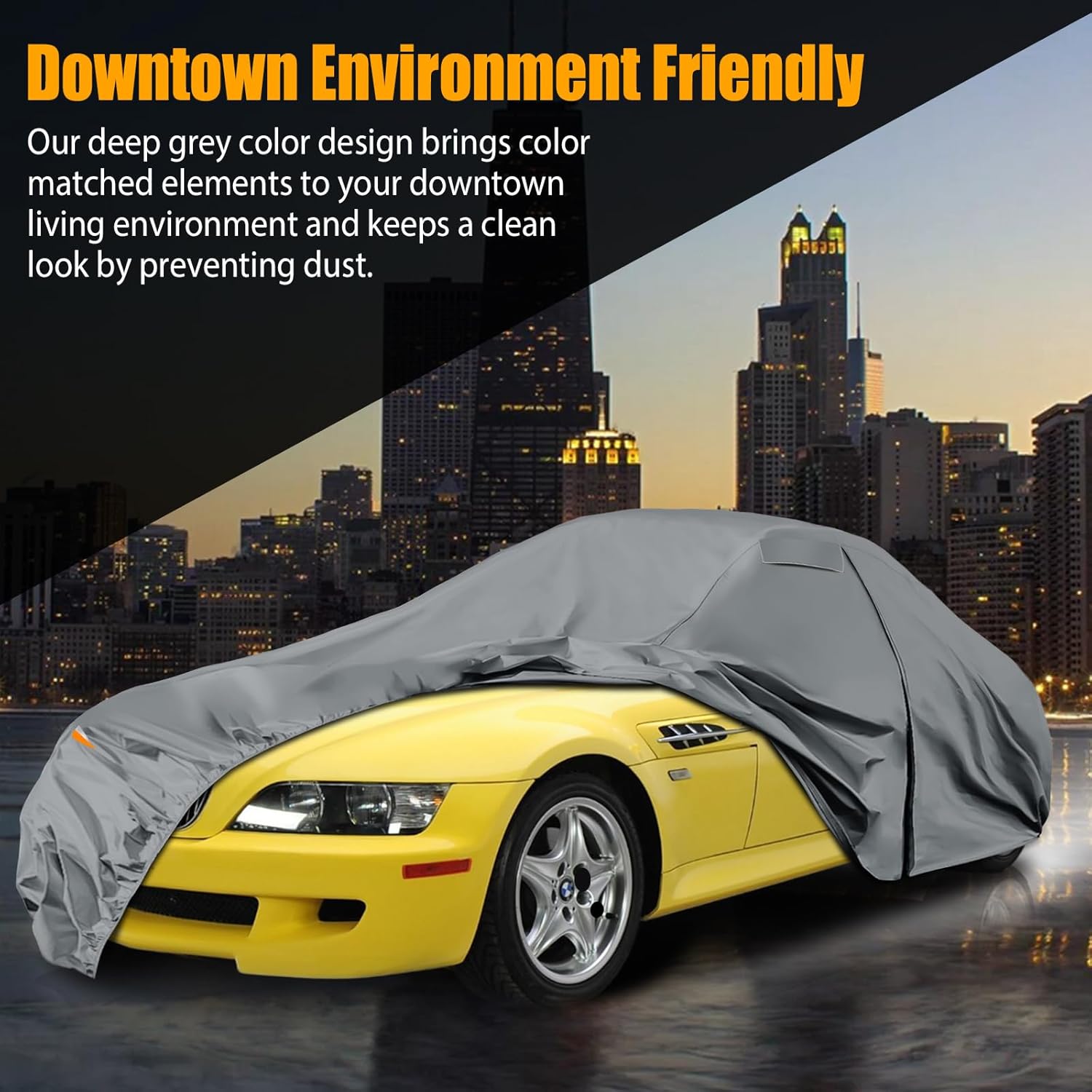 Waterproof Premium Car Covers Replace for 1996-2008 BMW Z3, 10 Layers Heavy Duty All Weather Car Cover with Zipper Door, Windproof Bands for Snow Rain Dust Protection