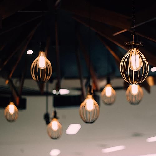 Miniatura 6 de Feit Electric ST19 Bombilla LED Edison vintage, equivalente a 60 W, regulable, blanco suave de 2700 K, 800 lúmenes, base E26, bombillas de filamento