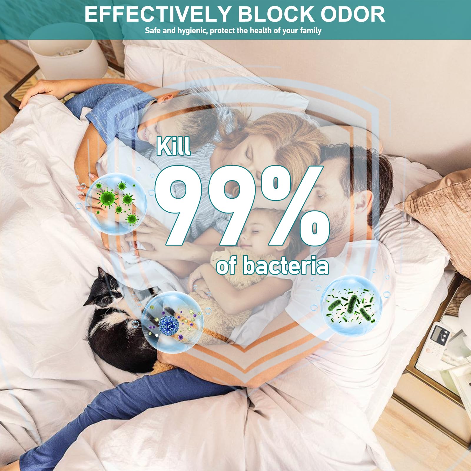 Korbell Recharges pour Poubelle à Couches 16 L 10 m Inodore Lot de 6