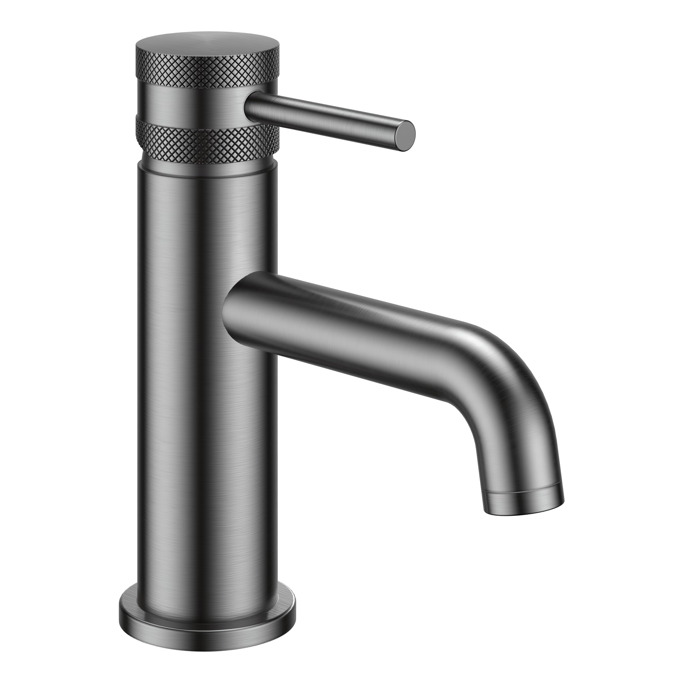 Mono Basin Mixer Tap - Brass Construction Deck Mounted Dual Handle Options Modern Bathroom Sink Tap Flexi Tails Included (Gunmetal)