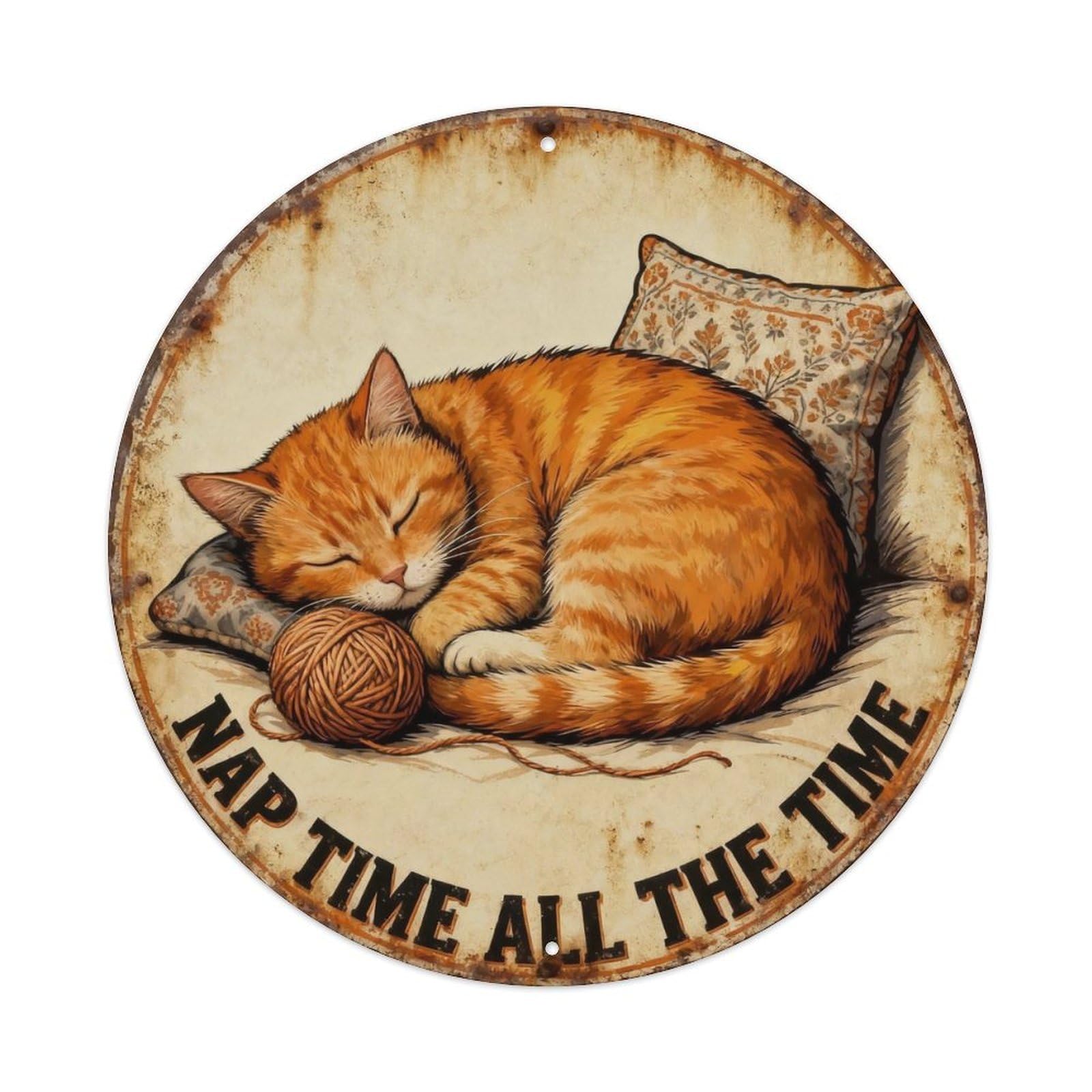 Nap Time All The Time Metal Tin Sign Plaque