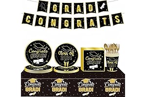 Black and Gold Graduation Party Decorations 2022