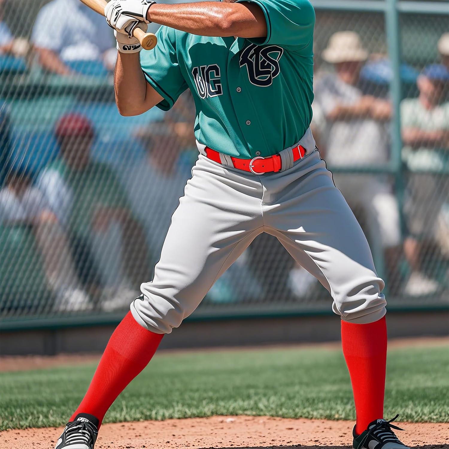 Baseball Belt and Socks Combo for Youth Boys Girls Softball Socks and Elastic Belt for Adult - Image 7