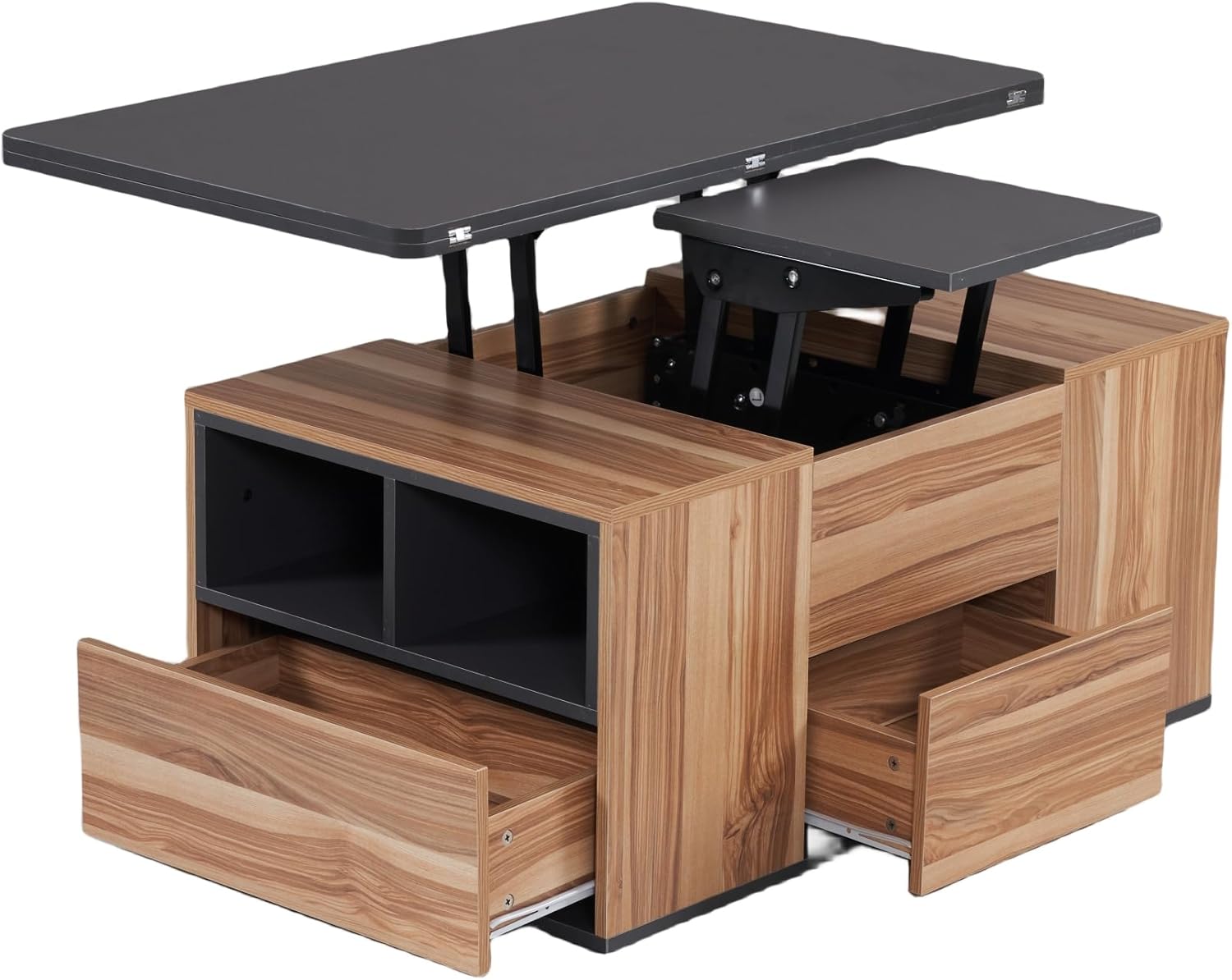 センターテーブル昇降式テーブル高さ調節可能折りたたみ天板昇降引出し