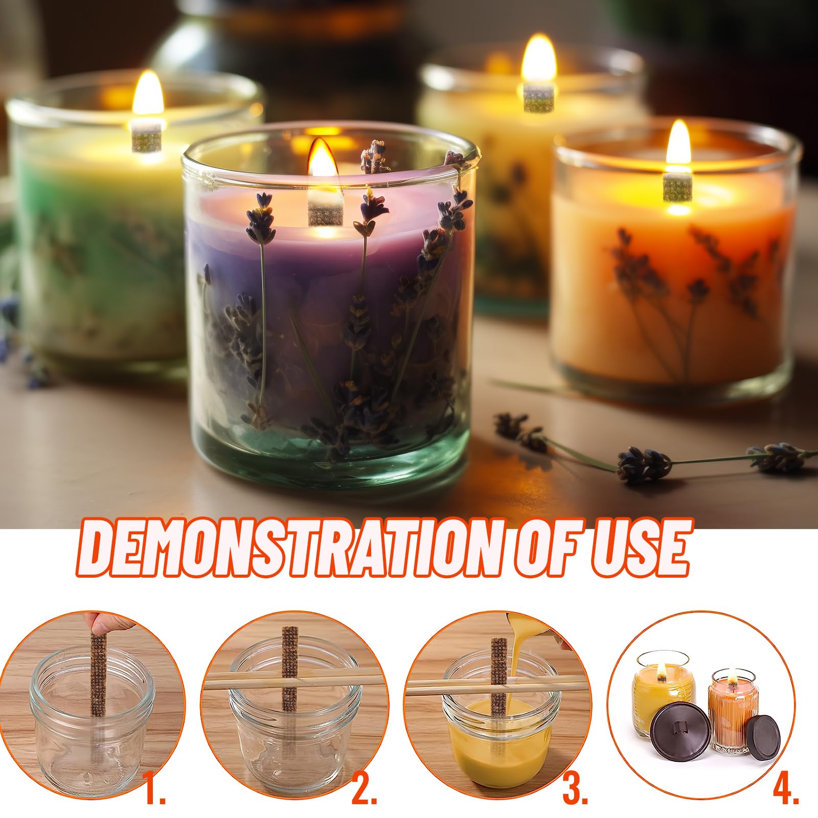 Stoppini Per Candele - 61m Cotone Cerato, Per Candele Fai Da Te, Lampade A Olio - Foto 6